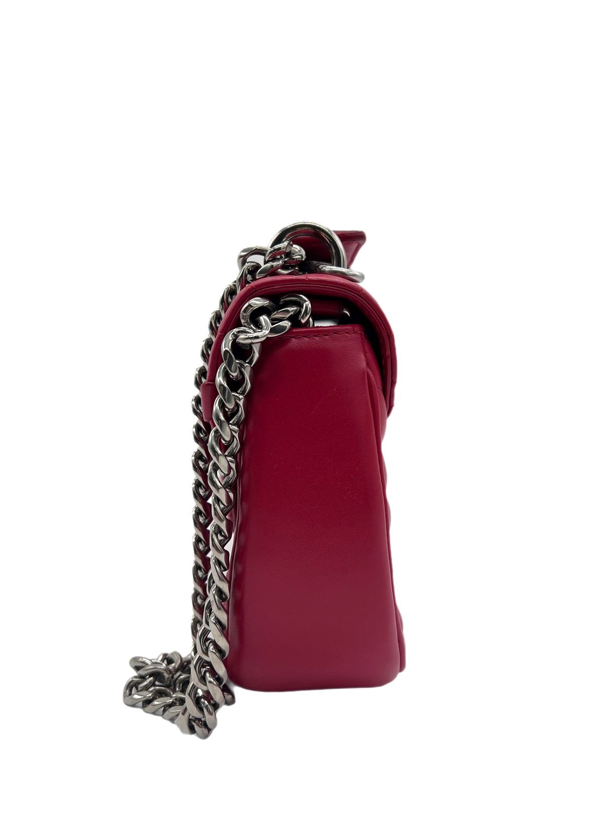 LV RED LEATHER NEW WAVE CHAIN PM